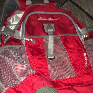 Eddie Bauer red trailhead backpack